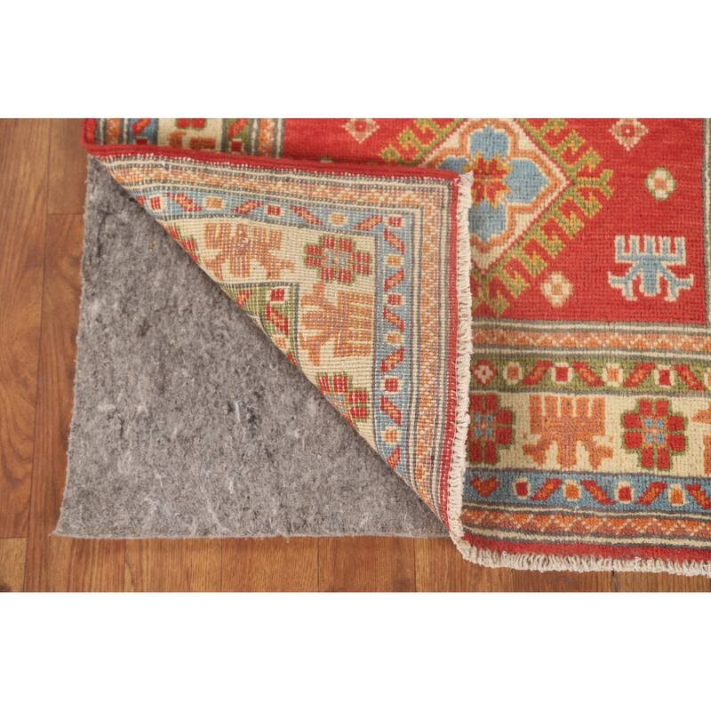 Kazak Oriental Accent Rug Handmade Red Wool Carpet - 2'7"x 4'2"