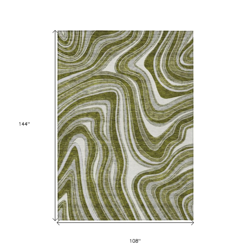 HomeRoots Abstract Transitional Rectangle Outdoor Rug
