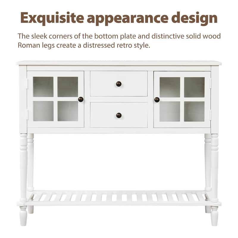 Sideboard Console Table with Bottom Shelf