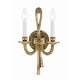 preview thumbnail 1 of 4, Crystorama Lighting Group Cortland 2 Light 8" Wide Wall Sconce Olde Brass