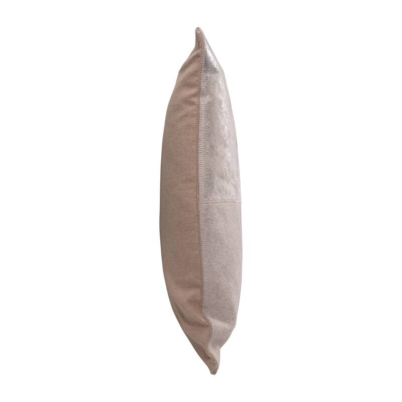 Sagebrook Home Square Patch Throw Pillow - Abstract Ivory/beige