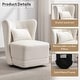 preview thumbnail 3 of 3, Modern Armless Chair, 360° Swivel Lounge Chair with Back Pillow, for Living Room Bedroom