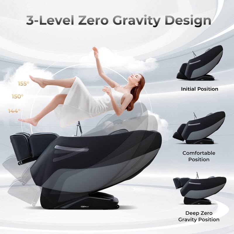 Costway Zero Gravity SL Track Full Body Massage Chair with Waist