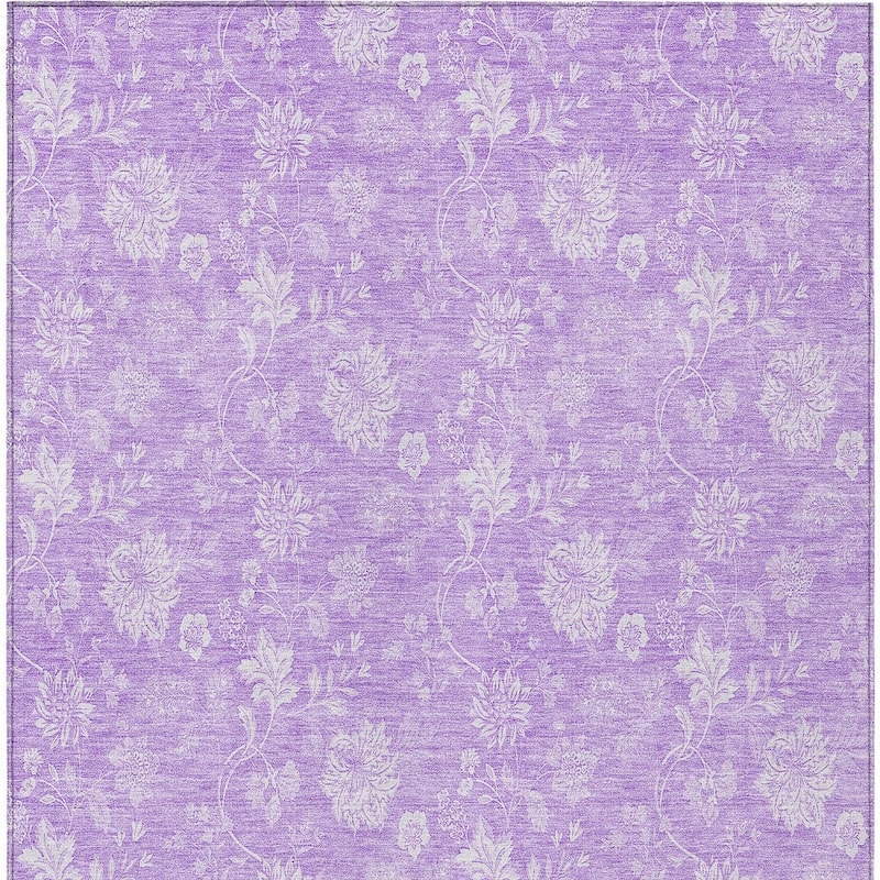 HomeRoots Floral Transitional Rectangle Outdoor Rug