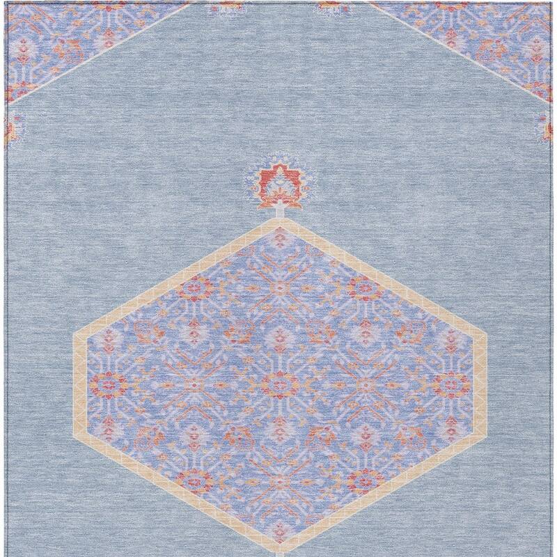 HomeRoots Oriental Traditional Rectangle Outdoor Rug