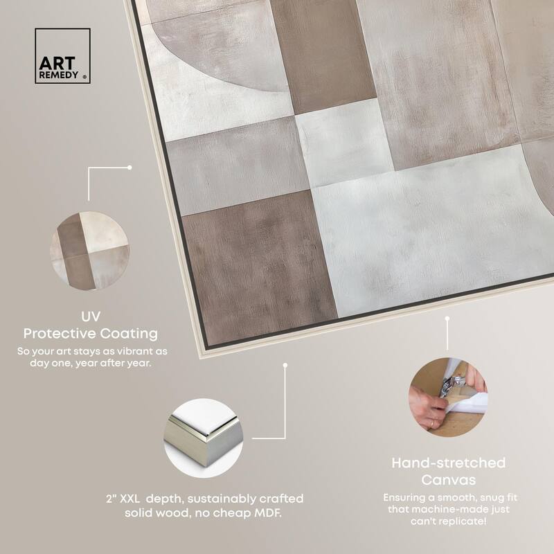 Neutral Tone Blocks II Canvas by Art Remedy