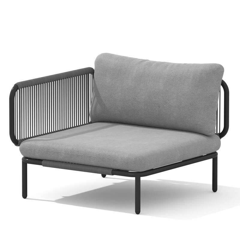 Outdoor Patio Cushion Sectional Sofa Set Furniture DIY Free Combination Set - DarkGrey,1Seat&2arms - 1-Piece