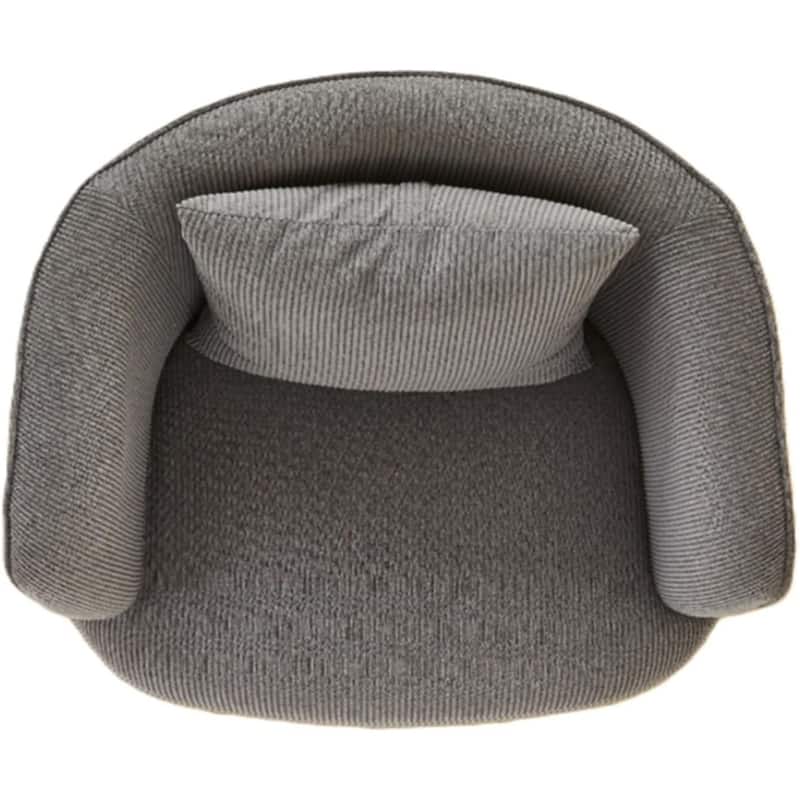 Modern Channel Corduroy Velvet Accent Chair with Black Metal Legs Luxurious Design and Comfortable Seating Ideal