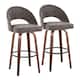 Option Dark Grey Fabric/Walnut