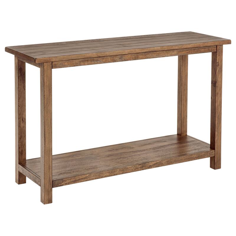 Castleton Distressed Brown Wood Entryway Sofa Console Table
