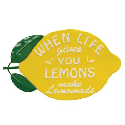 When Life Gives You Lemons Metal Lemon Sign