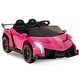 preview thumbnail 39 of 61, 12V Licensed Lamborghini 4WD Kids Ride-on Sports Car with 2.4G Remote - 24" x 44" x 18" (W x D x H) Pink