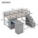 preview thumbnail 5 of 7, Twin Loft Bed with Multifunctional Movable Desk and Staircase - Flexible Design