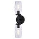 preview thumbnail 8 of 10, Warren 2-Light 4.75 in. Mid-Century Modern Wall Sconce, Clear Glass, Dimmable, LED Compatible, Bathroom Vanity Fixture