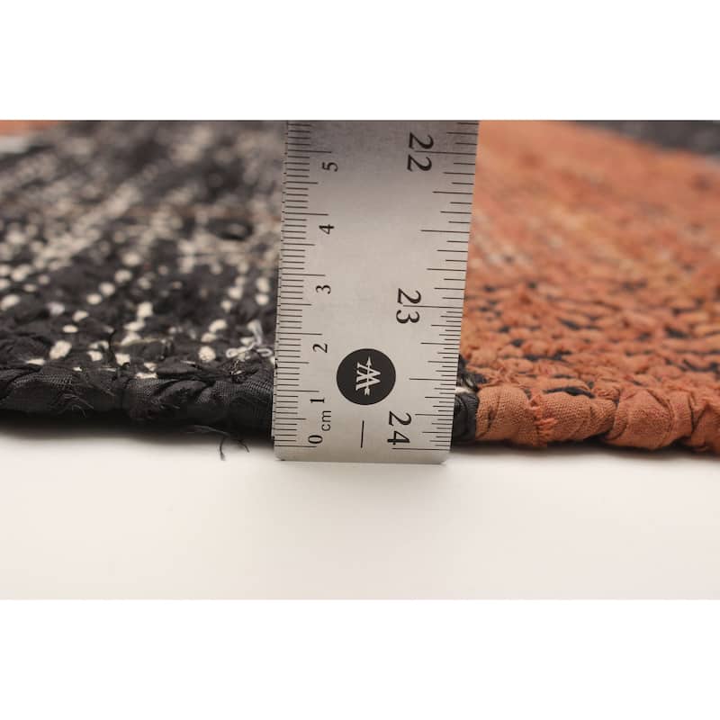 ECARPETGALLERY Flat-Weave Palas Denizli Black Jute Kilim - 5'8 x 8'2