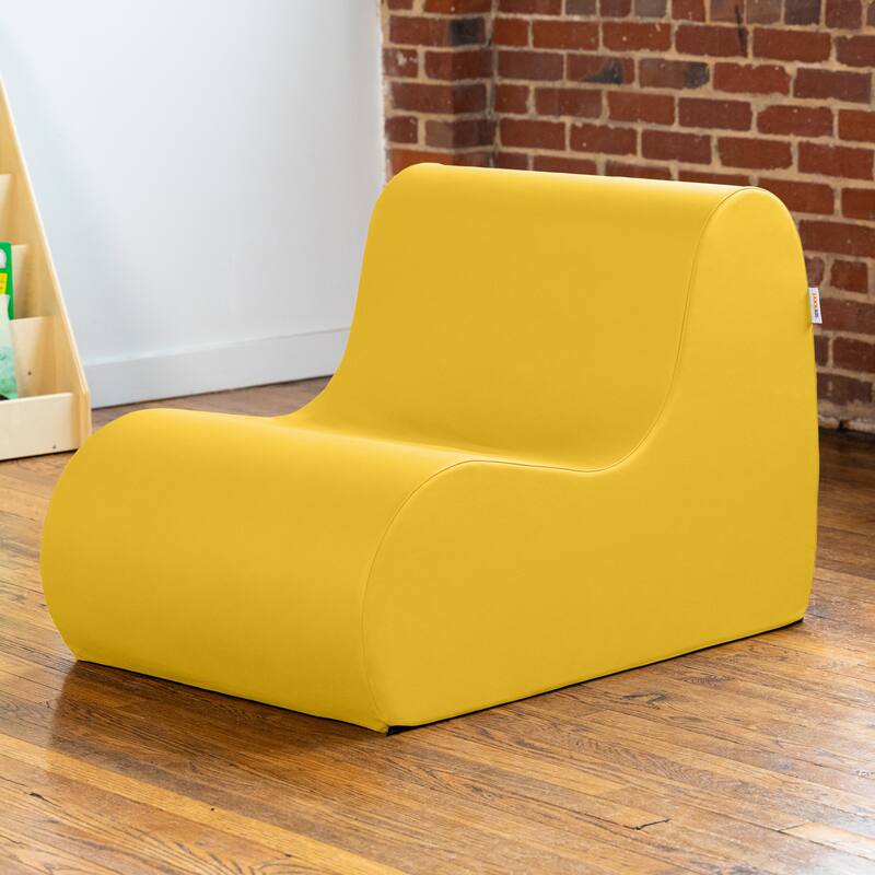 Midtown Foam Classroom Chair, Medium Size - For Elementary to Middle School Kids - Premium Vinyl - Royal Blue