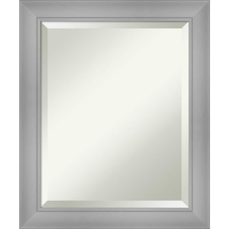 Beveled Wall Mirror - Flair Polished Nickel Frame