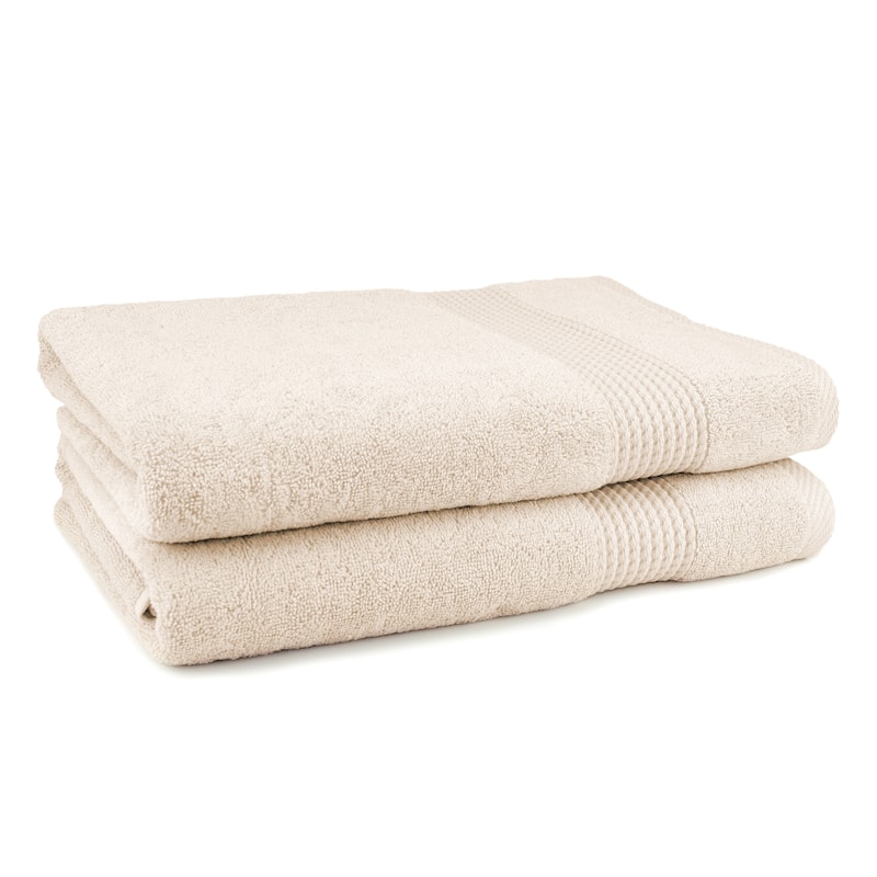 East'N Blue Lara Turkish Cotton Bath Towel (Pack of 2) - Beige