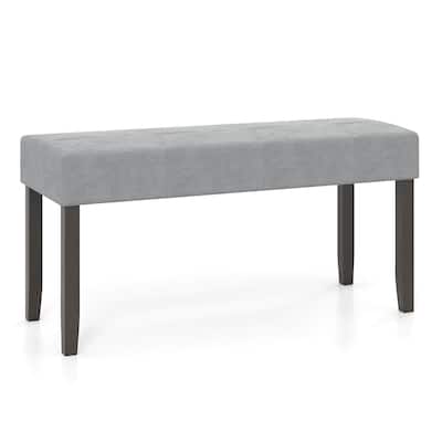 Costway 1/2 PCS Upholstered Entryway Bench with Padded Seat Solid