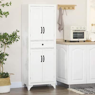HOMCOM 67" Freestanding Kitchen Pantry, 4-Door Storage Cabinet