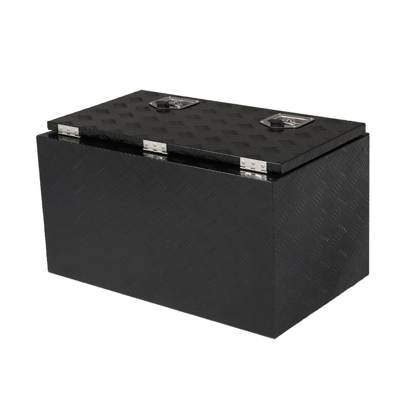30" Aluminum Five Pattern Toolbox Double Lock Black