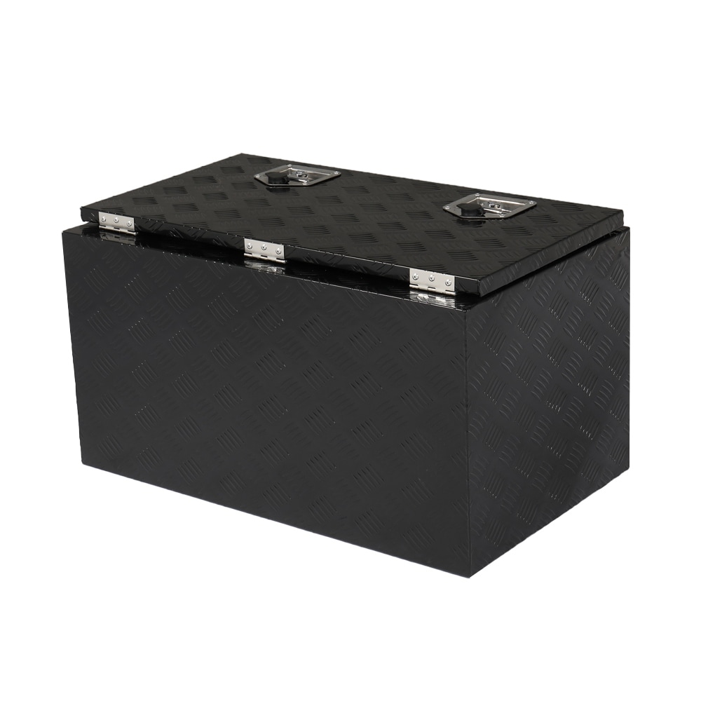 30" Aluminum Five Pattern Toolbox Double Lock Black