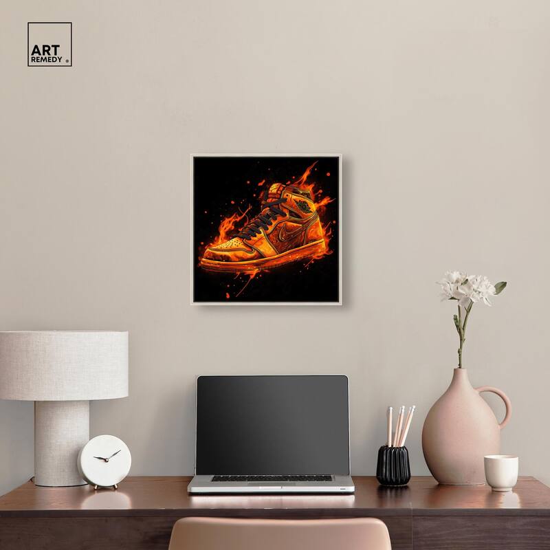 Jumpman on Fire I Canvas by Art Remedy