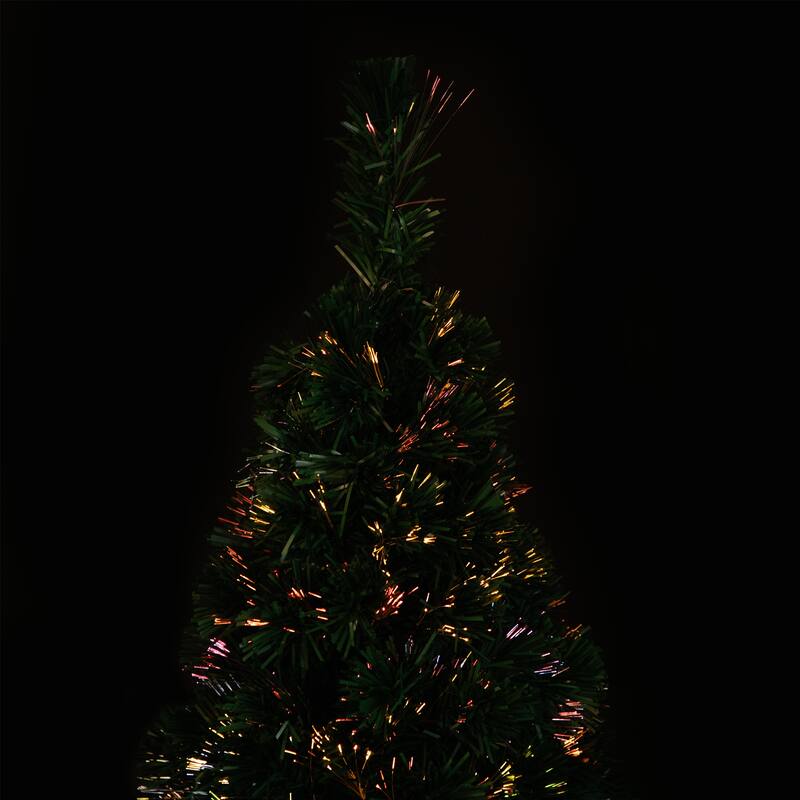 Pre-Lit Color Changing Fiber Optic Artificial Christmas Tree - 4' - Multi-color Lights - 4 Foot