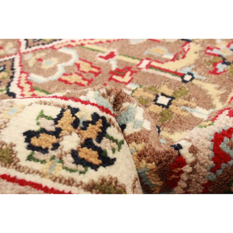ECARPETGALLERY Hand-knotted Serapi Heritage Brown Wool Rug - 2'7 x 9'10