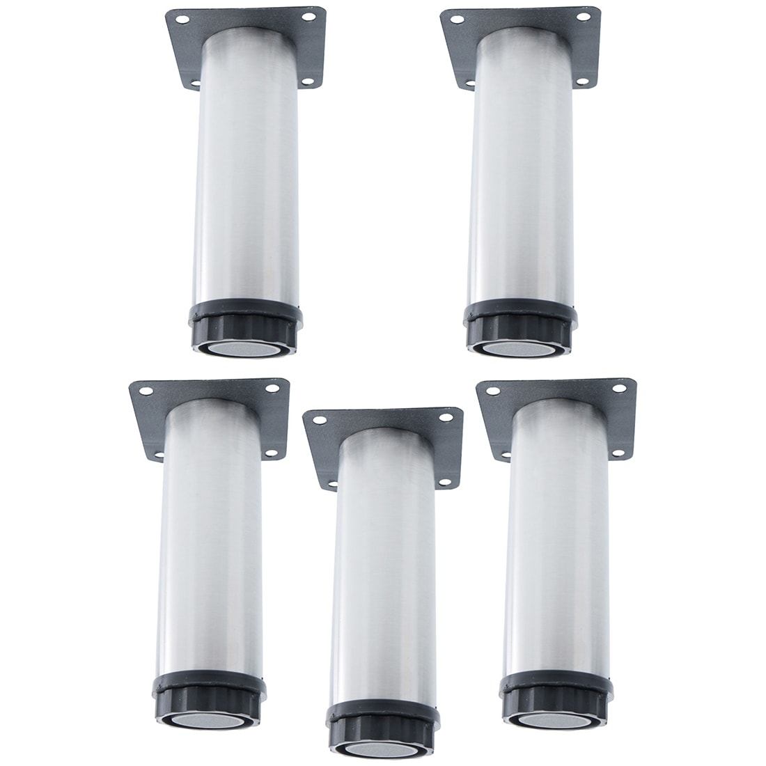 5 Furniture Legs Stainless Steel Adjustable Feet Replacement 5pcs Height 120mm 5 Inch On Sale Overstock 28765155