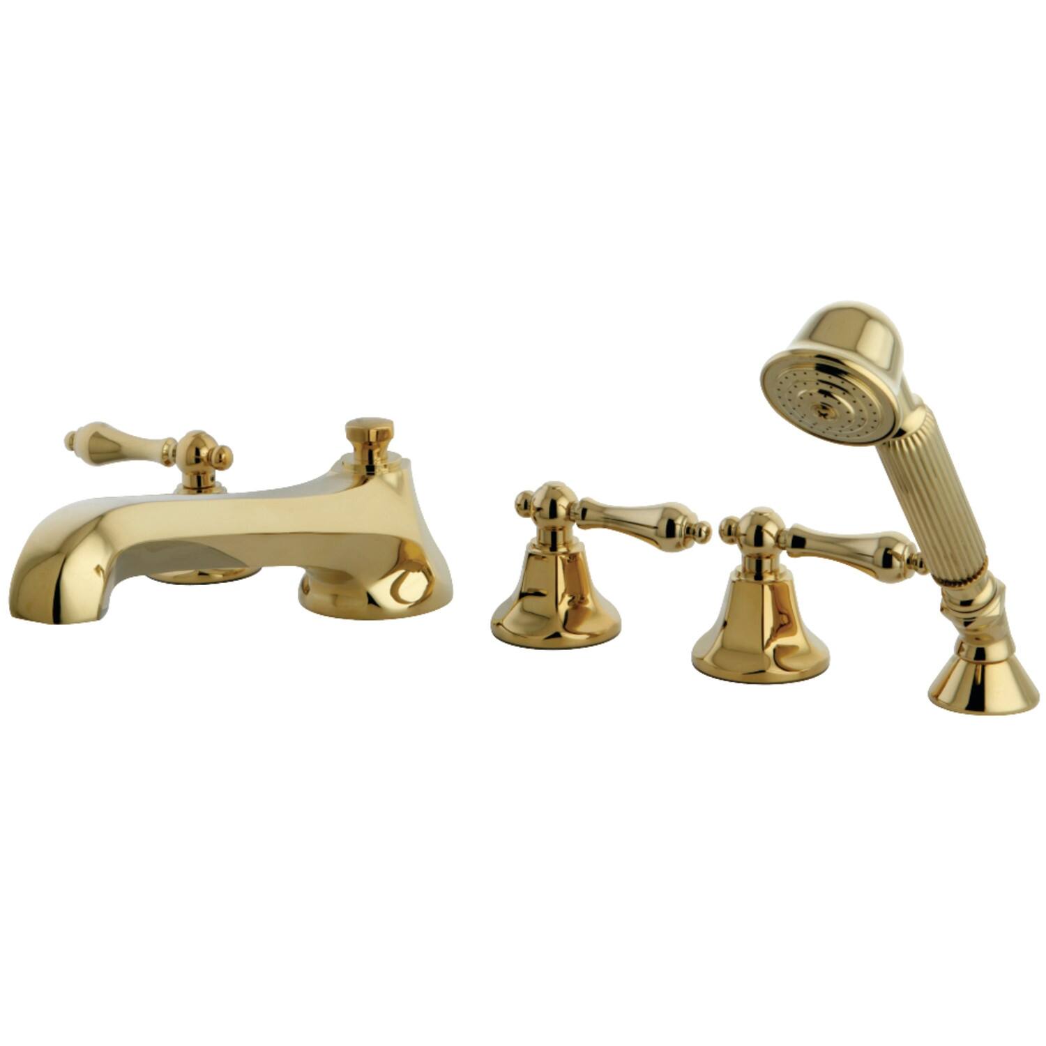 Millennium 5Hole Deck Mount Roman Tub Faucet with Hand Shower Bed