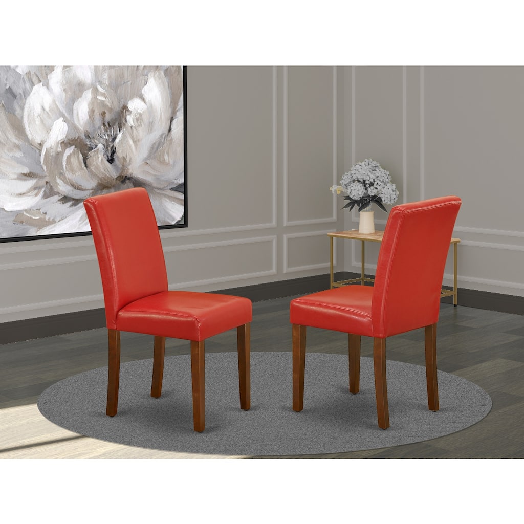 Parsons Chair with PU Leather Upholstery, Elegant Design, Living Room or Dining Seating - 17