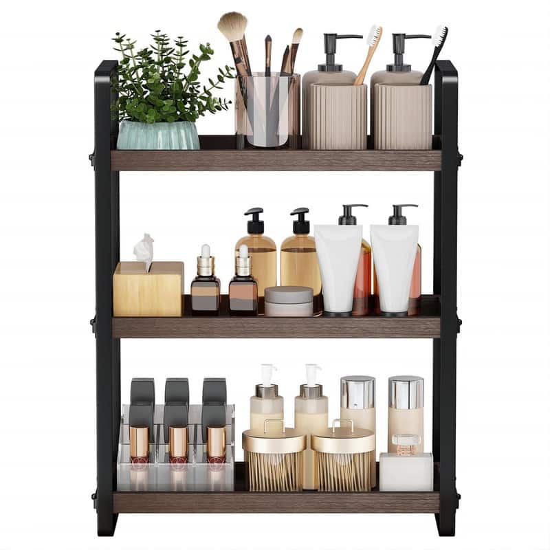 Bathroom Countertop Tray - 6.69"D x 16.53"W x 13.38"H