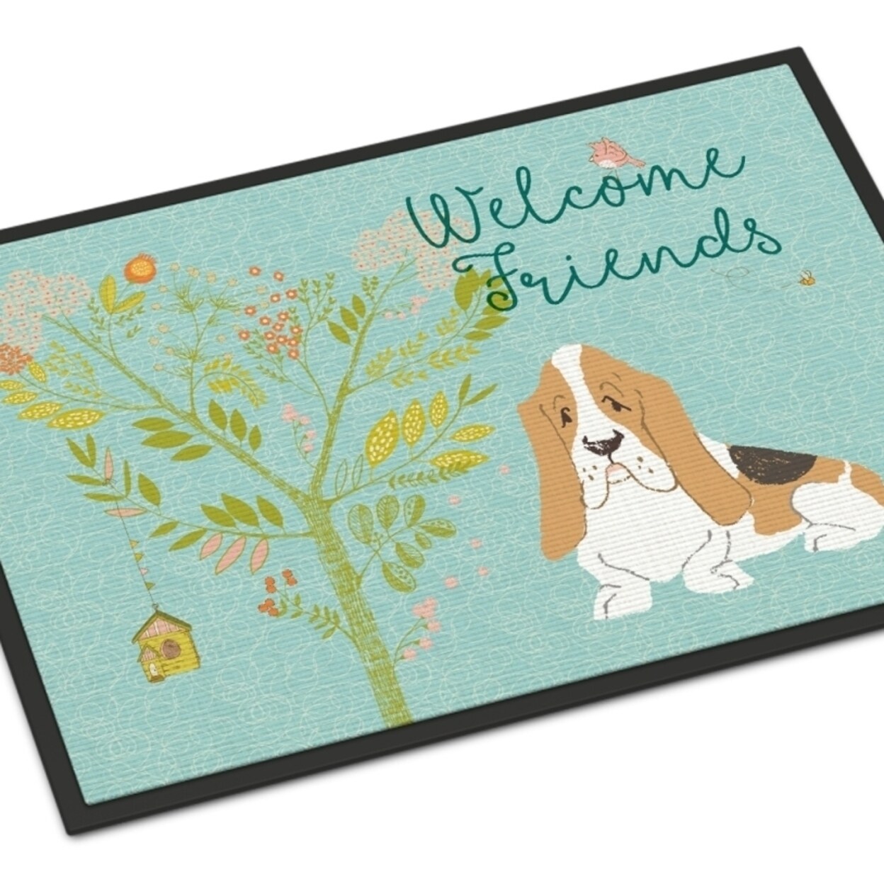 Shop Carolines Treasures Bb7600mat Welcome Friends Basset Hound