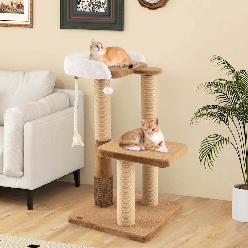 Costway 44" Cat Tree for Indoor with Plush Padded Perch Scratching - See Details