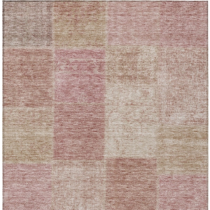 HomeRoots Patchwork Transitional Rectangle Outdoor Rug