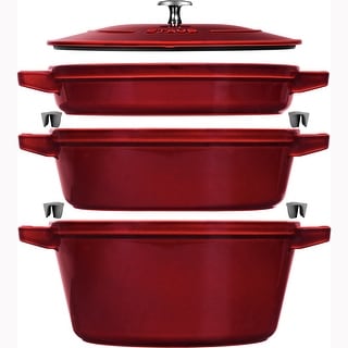 STAUB Cast Iron 4-pc Stackable Set