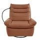 preview thumbnail 5 of 26, Genuine Italian Leather Match Power Swivel Rocker Recliner (Set of 2)