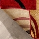 preview thumbnail 4 of 7, Well Woven Arcs Red/ Ivory Modern Circled Boxes Geometric Area Rug - 7'10 x 9'10
