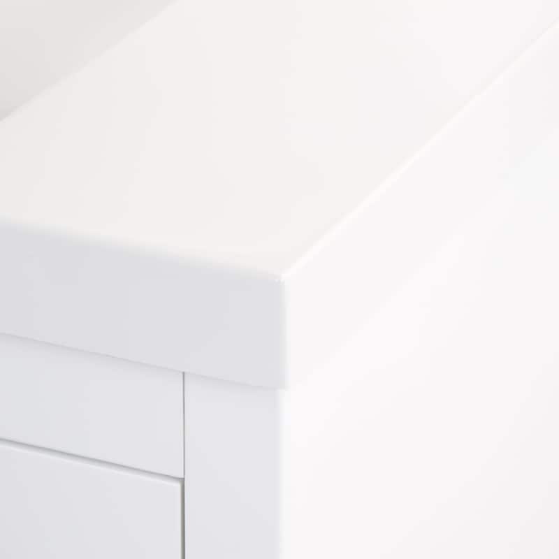 Chamiree 42.5" Bathroom Vanity With Cabinet, 6 Drawers, and White Sink Top
