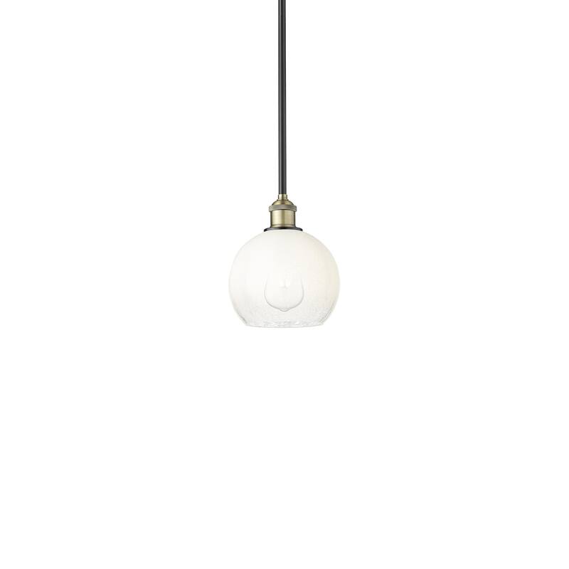Innovations Lighting 616-1S-10-8 Brookhaven Globe Pendant Brookhaven - Black Antique Brass / Opal