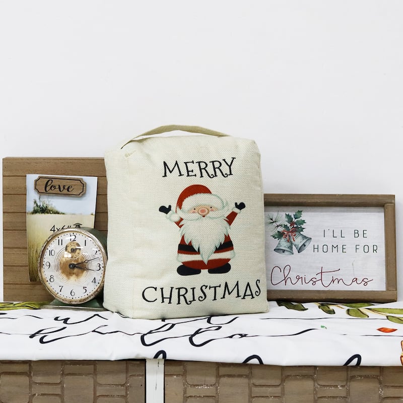 Merry Christmas Weighted Door Stop with Handle