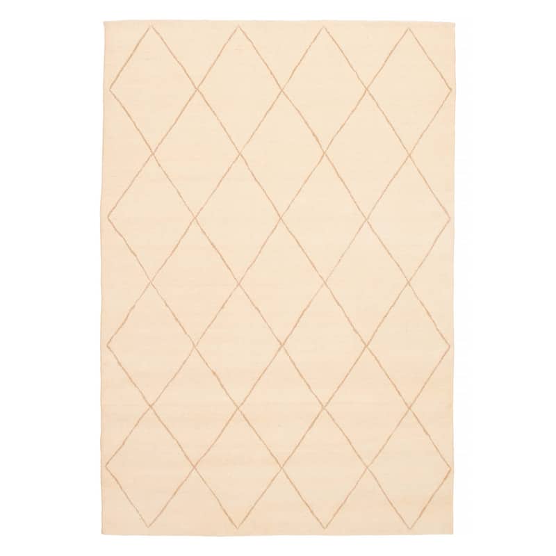 Kashkuli Gabbeh Cream Rug 6'7" x 9'10" - 6'7 x 9'10 - Cream - 6'7 x 9'10