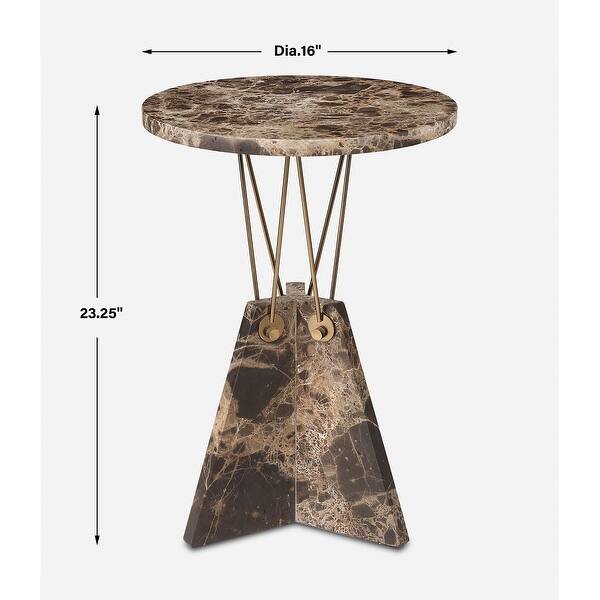 Uttermost Levitate Marble Accent Table - 23.25"H x 16"W x 16"D