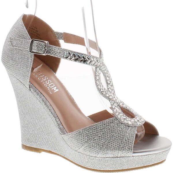 De Blossom Collection Womens Alina-56 Dressy Wedge Platform Wedge Sandals