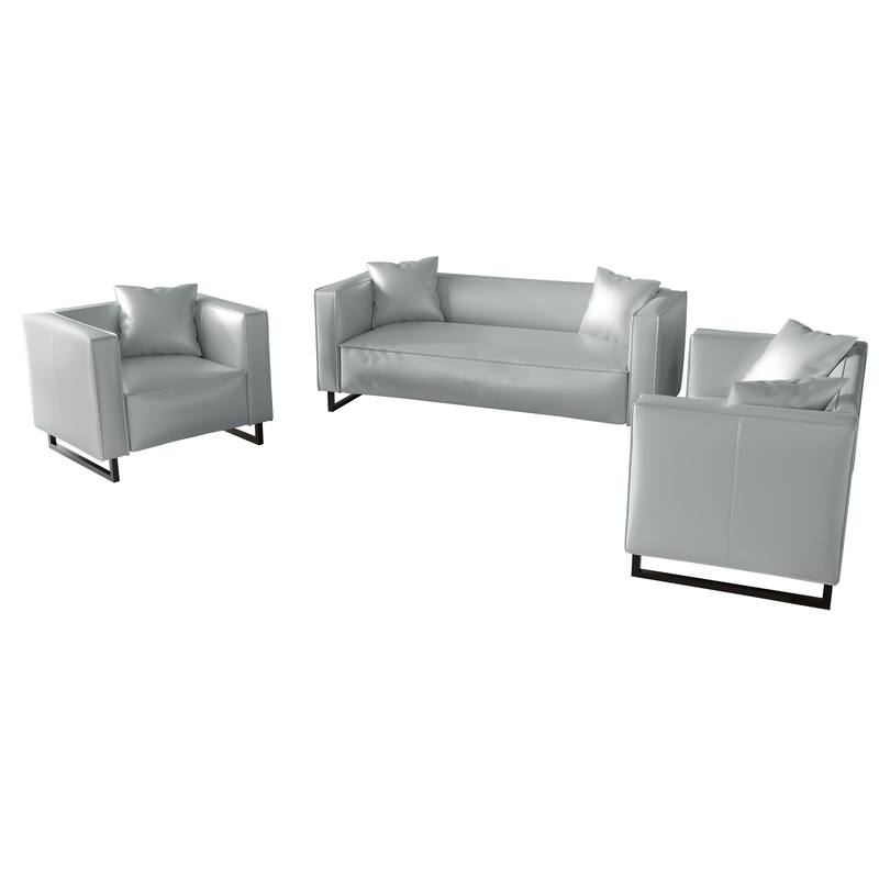 CraftPorch Mid Century Modern 3- Pieces Upholstered Living Room Set