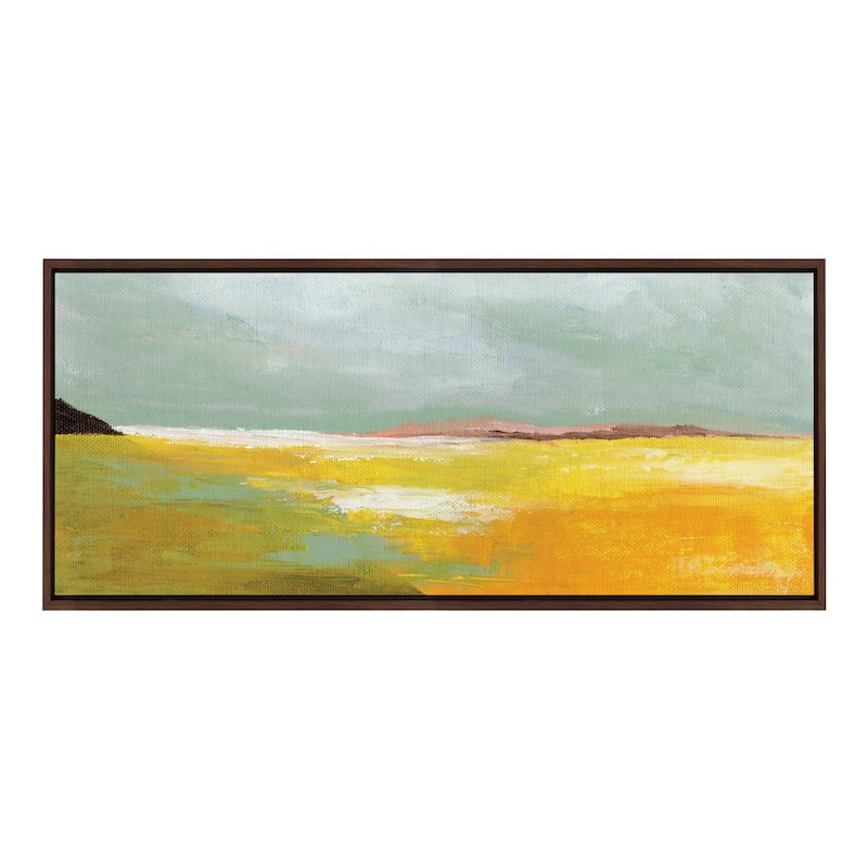 Kate and Laurel Sylvie Golden Root Lake Canvas by Nikita Jariwala