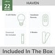 preview thumbnail 8 of 12, Hunter Haven 22" Fandelier Ceiling Fan w/ Light, Remote - Modern, Industrial, Farmhouse - Small Spaces