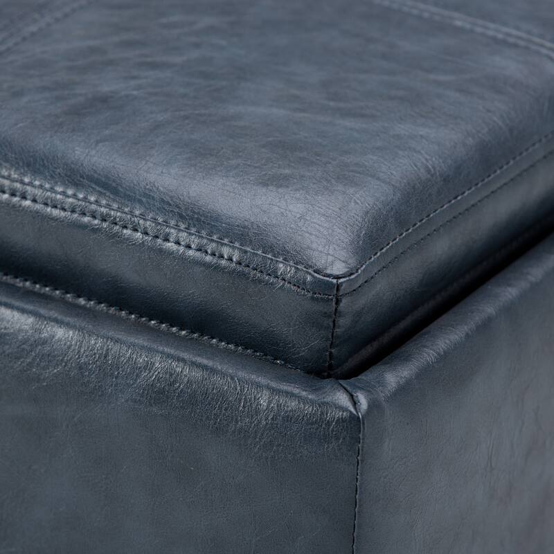 WYNDENHALL Townsend 17 inch Wide Contemporary Square Storage Ottoman