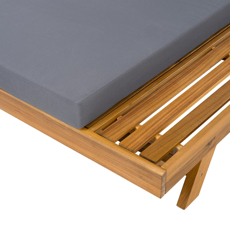 Christopher Knight Home- Frank Outdoor Acacia Wood Adjustable Chaise Lounge Set of 2